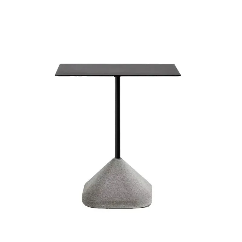 Modern minimalist kafe çimento masa, kare masa, dış mekan masası
