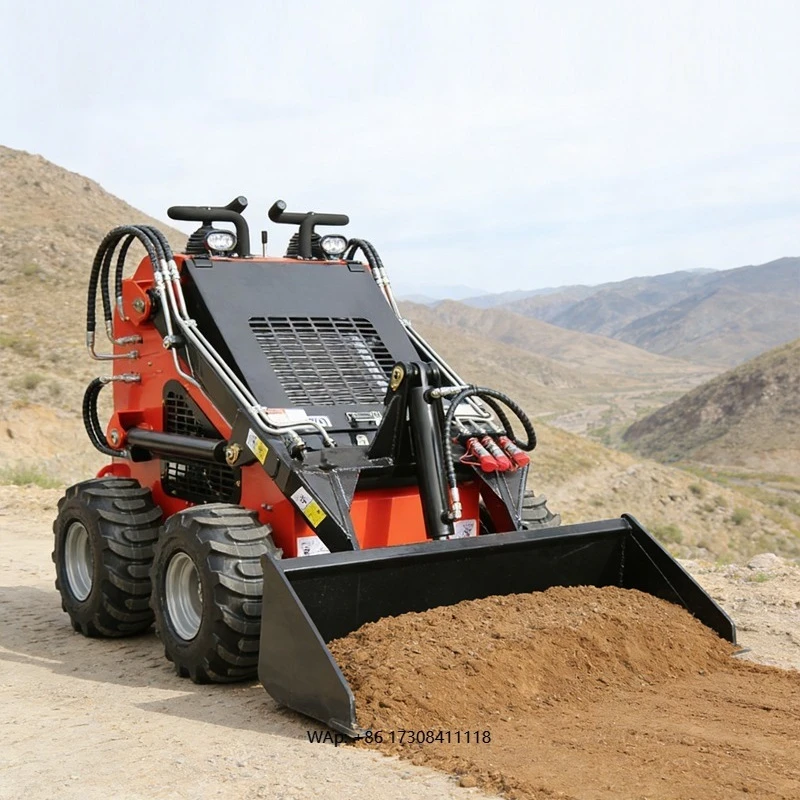Small Wheel Skid Steer Loader Reliable For Orchard Management Municipal Greening Engineering Projects