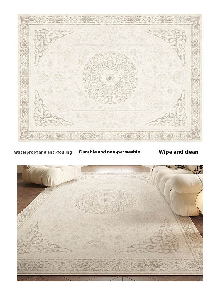 Alfombra VIKAMA para sala de estar, nuevo sofá francés Retro, cojín para el suelo del dormitorio, luz borrable sin lavado para el hogar, Premium de lujo