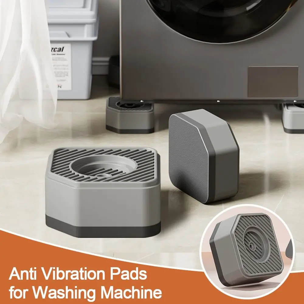 

4pcs Set Anti Slip Washer and Dryer Pedestals Height Extenders Shock Absorption Anti Vibration Pads Noise Cancelling