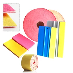 Car Wrap Vinyl Squeegee Buffer Self-Adhesive Fabric Felt Edge for Window Tint Film Tool Scratch Free Soft Protect Cloth Tape