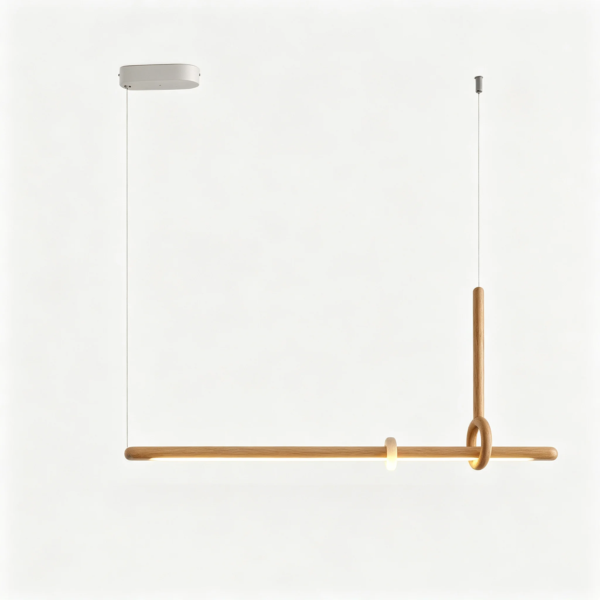 Modern Simple Solid Wood Strip Pendant Lights Dining Room Decor Kitchen Island Hanging Lamps Restaurant Hotel Led Chandeliers CE