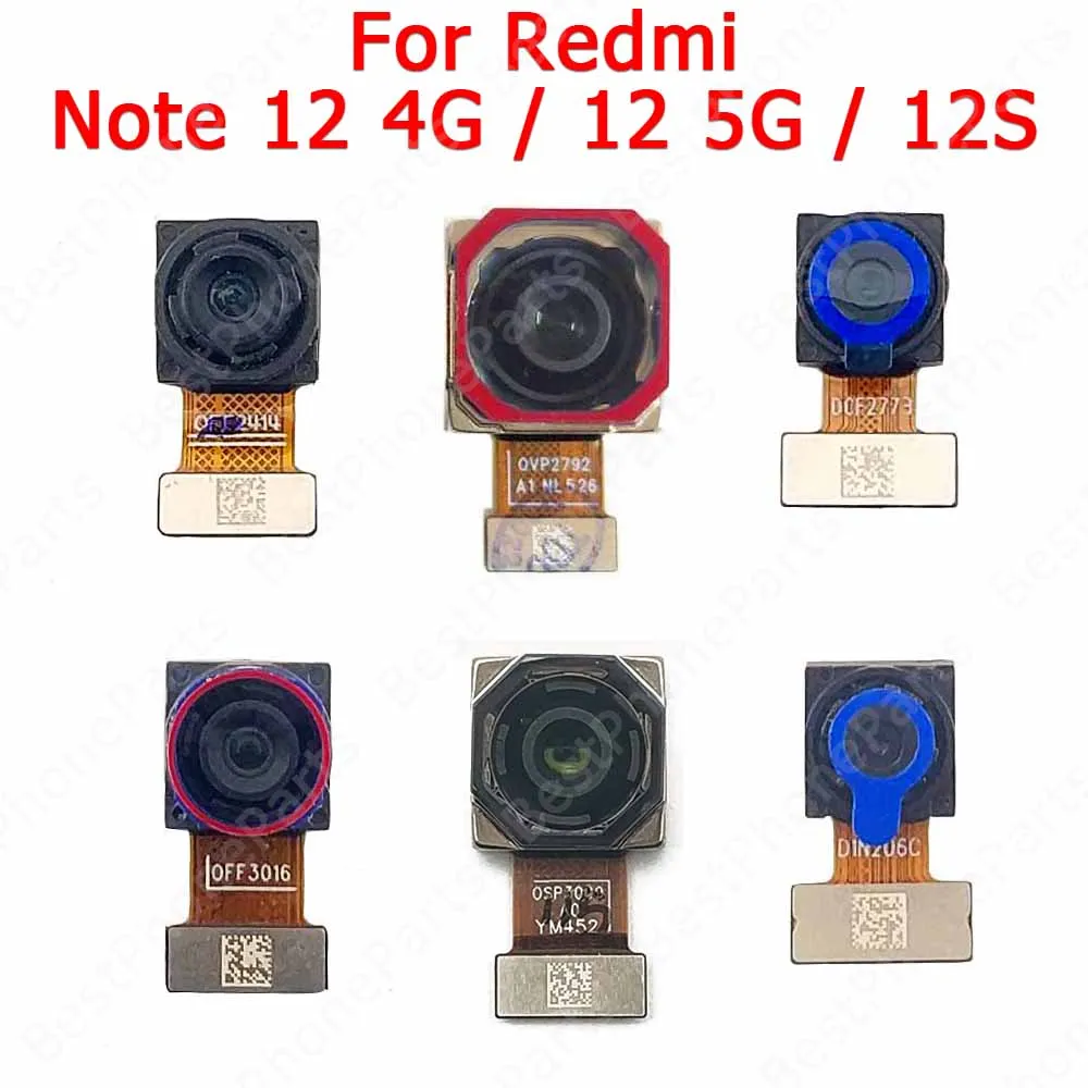 Rear Camera For Xiaomi Redmi Noe 12 4G Note12 5G 12S Back Backside Camera Module Flex Cable Mobile Phone Parts