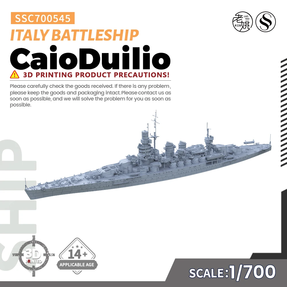 SSMODEL SSC545/S 1/700 Military Model Kit Italy CaioDuilio Battleship Full Hull