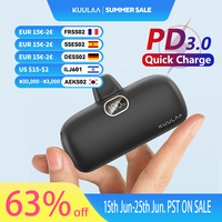 KUULAA 5000mAh Mini Power Bank Fast Charging External Battery Portable Charger PowerBank For iPhone 16 15 14 13 Xiaomi Samsung