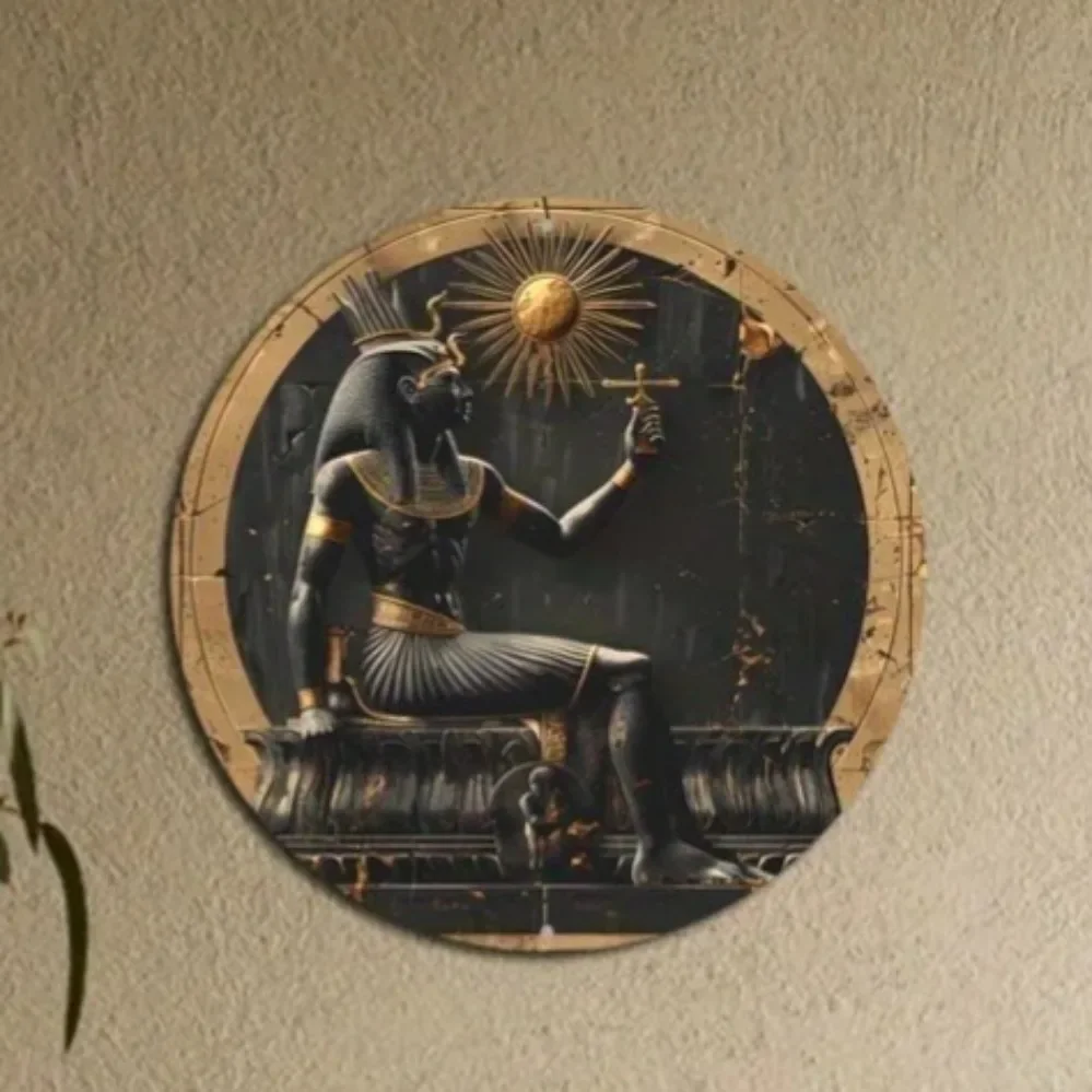 Abstract Egyptian Pharaoh Figure Decor: Perfect for Office and Home Door Designs
