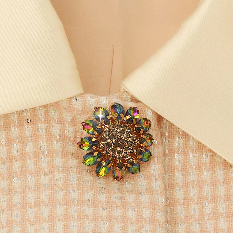 Lèvent en biscuits colorés de haute qualité, motif floral, bouton de couture en métal, boutons cousus à la main, manteau en cachemire, accessoire vestimentaire, 1PC