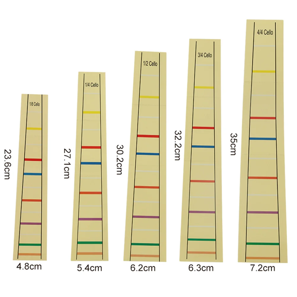 Cello stiker jari Fret praktis, penanda posisi jari untuk 4/4 ukuran Cello (kuning)