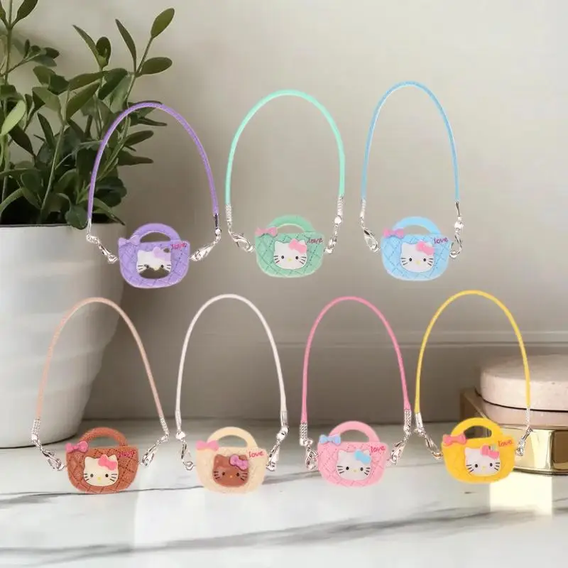 ミニチュア KT 猫 ショルダーバッグ 人形装飾 & ごっこ遊びアクセサリー ドールハウス用 5個セット