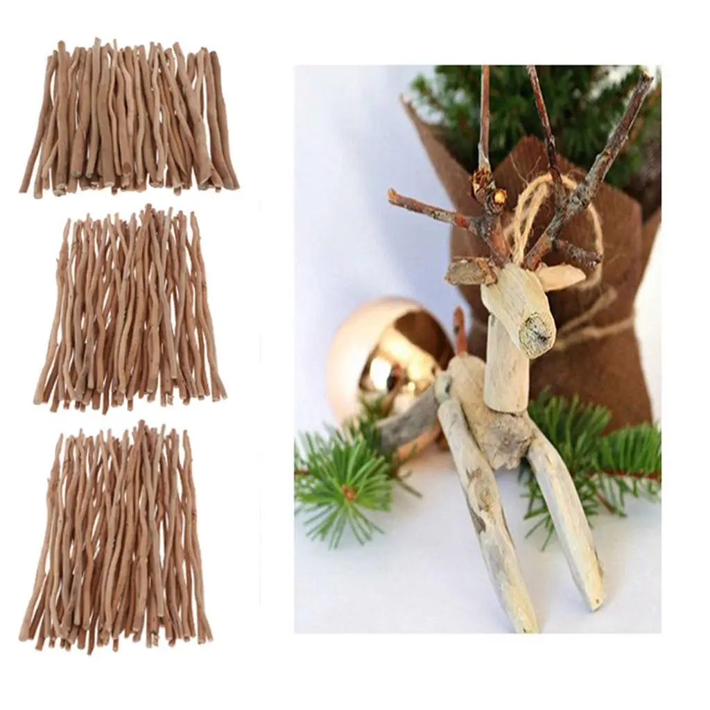 DIY Driftwood Branch Embellishments Rustic Wood Decorative Blocks Kit Wood for Birthday Parties Weddings