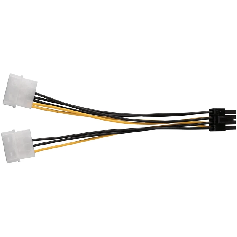 10PCS 2 Molex 4 Pin to 8-Pin PCI Express Video Card Pci-E ATX PSU Power Converter Cable-Molex to Pcie 8 Pin Adapter Cord-A68X