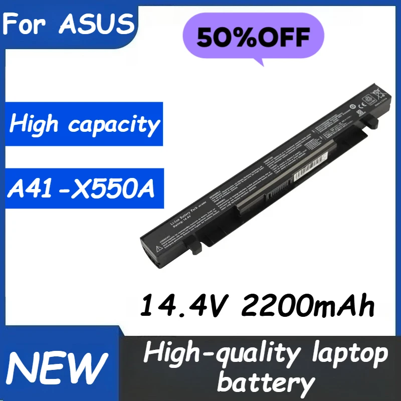 

A41-X550A 14.4V 2200mAh for ASUS A41-X550A X550V X450V Y481C Y581C K550J Laptop Batteries
