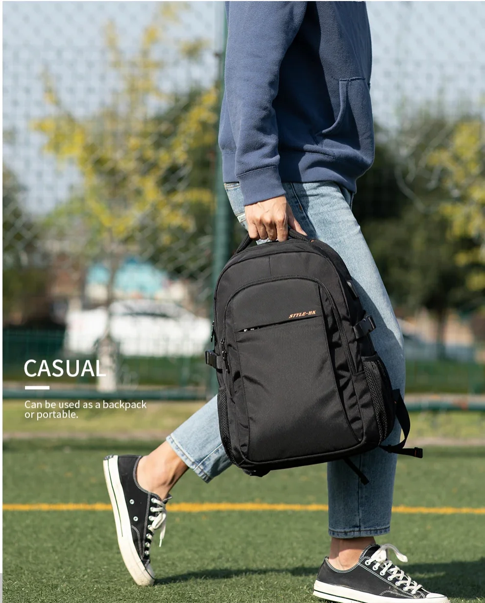 Heroic Knight Multifunktionaler Herren-Rucksack, passend für 15,6-Zoll-Laptops, modischer wasserdichter Schulrucksack, USB-Anti-Diebstahl-Reisetasche für Herren – Detail 19