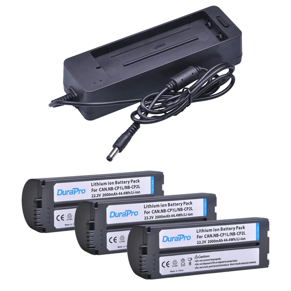 

NB-CP2LH NB-CP2L Battery 2000mAh Rechargeable Batteries And Charger for Canon SELPHY NB-CP1L,CG-CP200 CP1500 CP1300 CP900 CP800