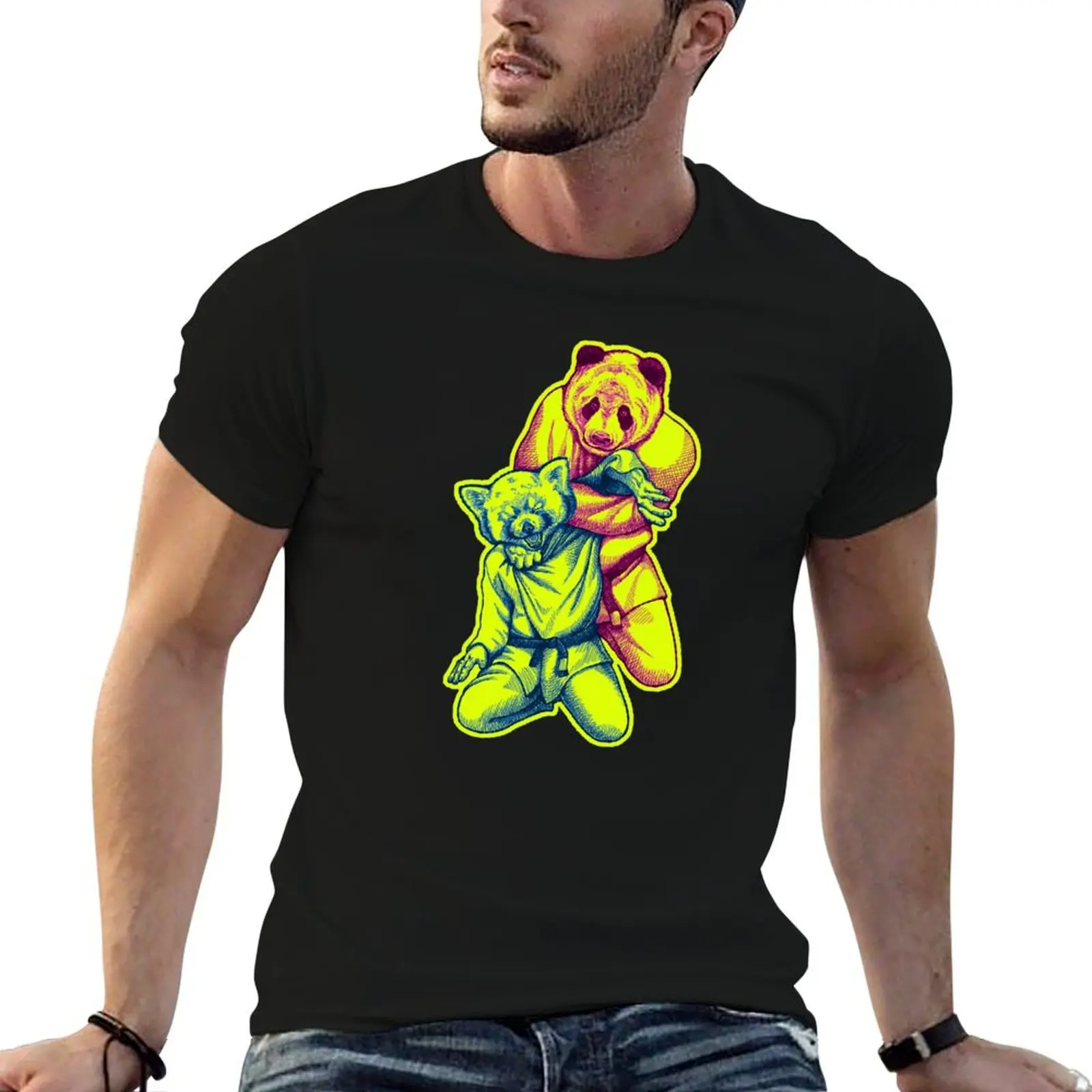 Martial Arts - Way of Life #4 - Panda vs Red Panda - jiu jitsu, bjj, judo submission T-Shirt cute clothes plus size men clothing