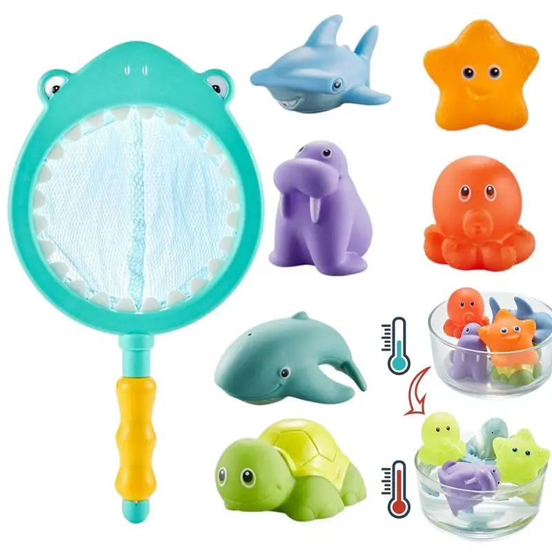 Kids Bath Toys Floating Animal Squish Toys Toddler Bath Toys Set For Boys Girls Kids Toddler For Bathing Pool Swimming Pool