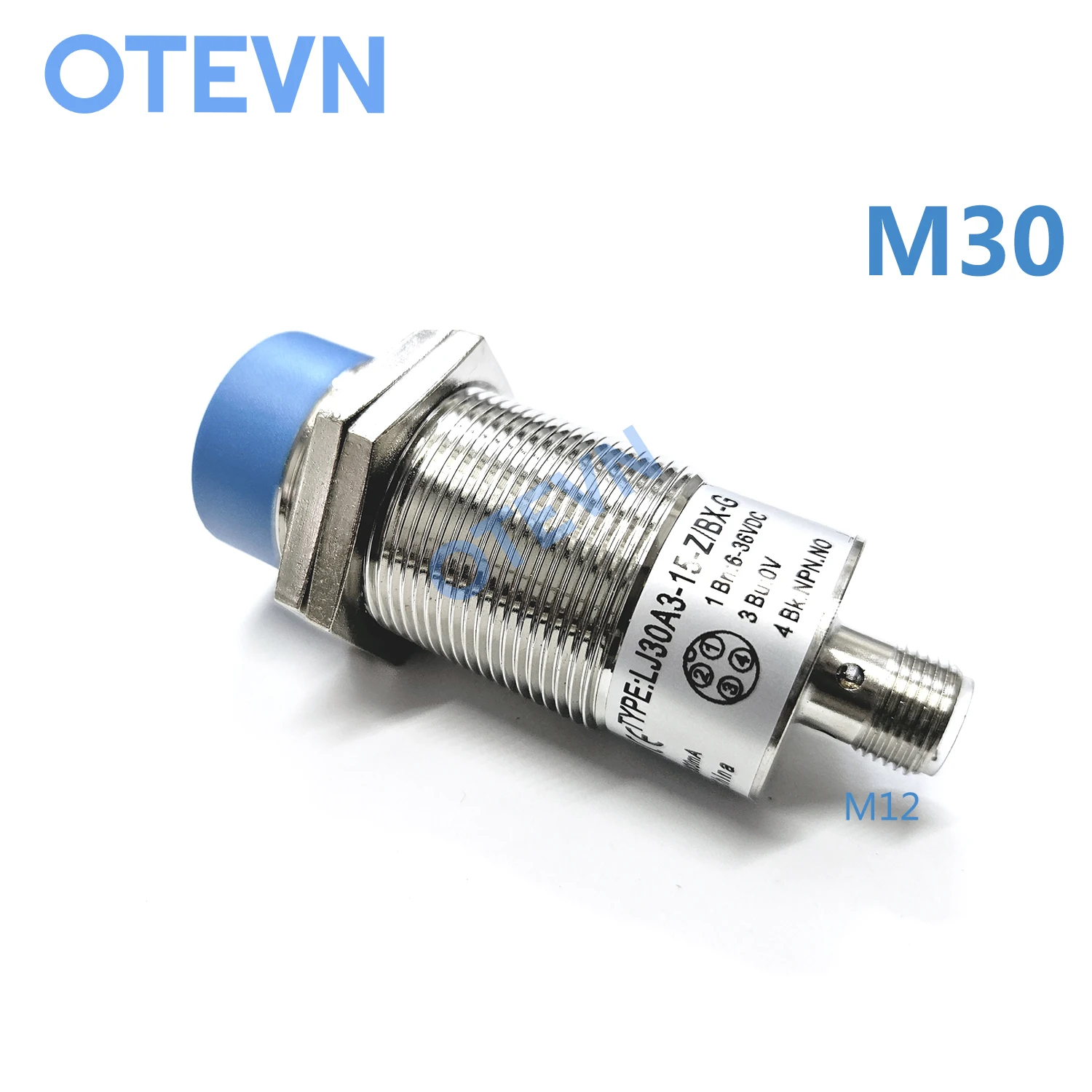 Air Plug M30 Proximity Sensor Switch Inductive Detection Approach 4 Pin 6-36V LJ30A3  PNP NPN Normal Open Close Automation PLC