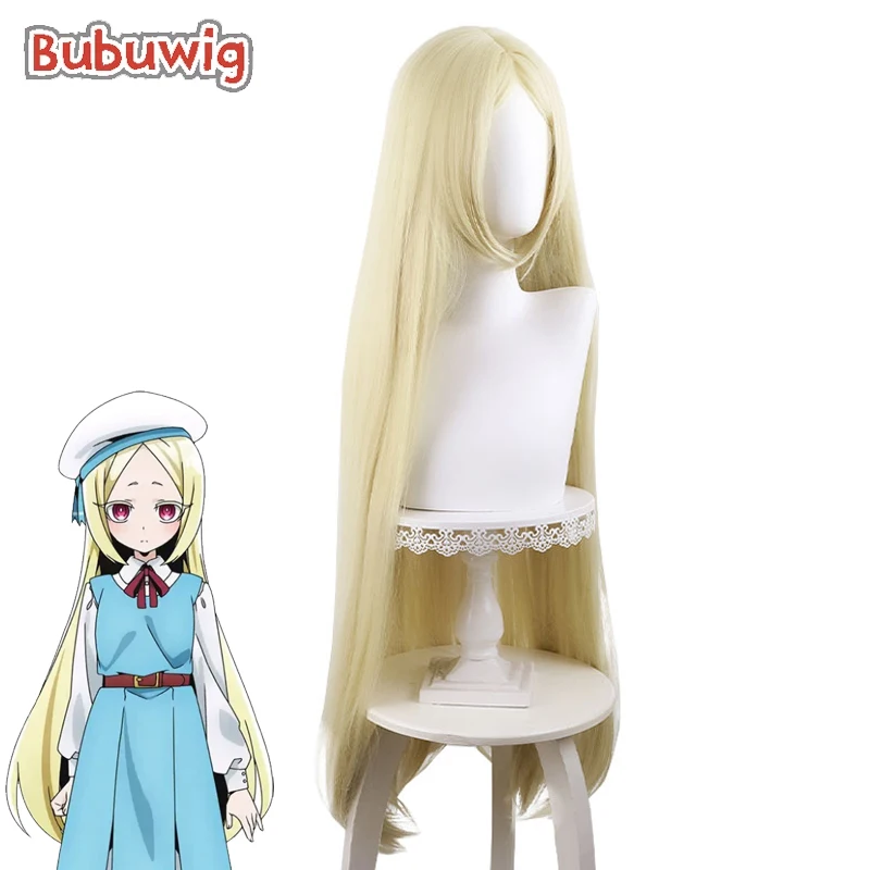 

Bubuwig Synthetic Hair Morino Korisu Cosplay Wigs Gushing over Magical Girls 100cm Long Straight Blonde Cos Wig Heat Resistant