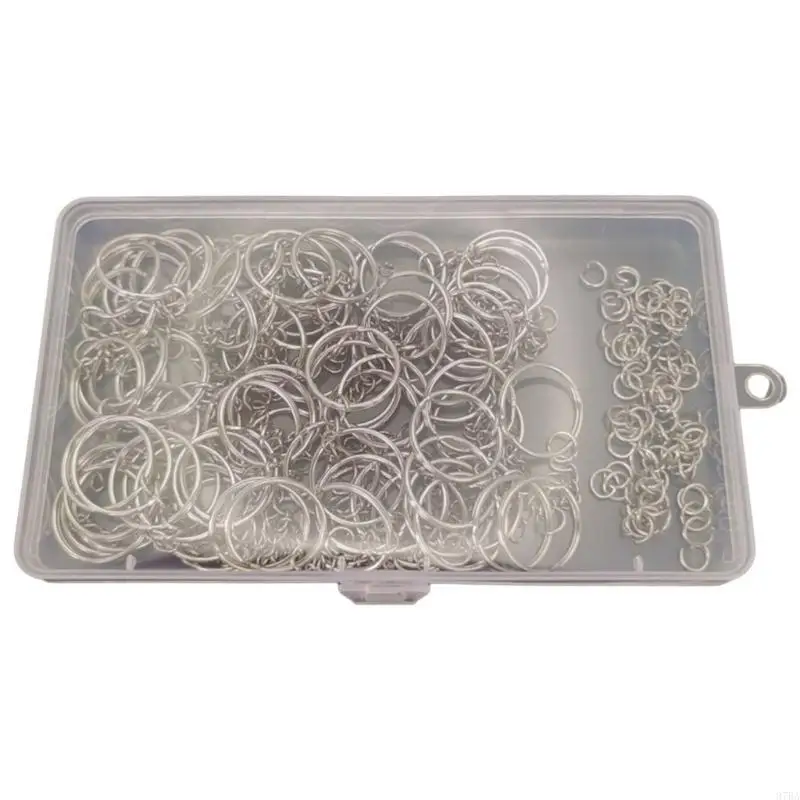 

97BA 25 мм разделенные брелоки с цепочкой для ключей брелки серебристого цвета с открытыми кольцами