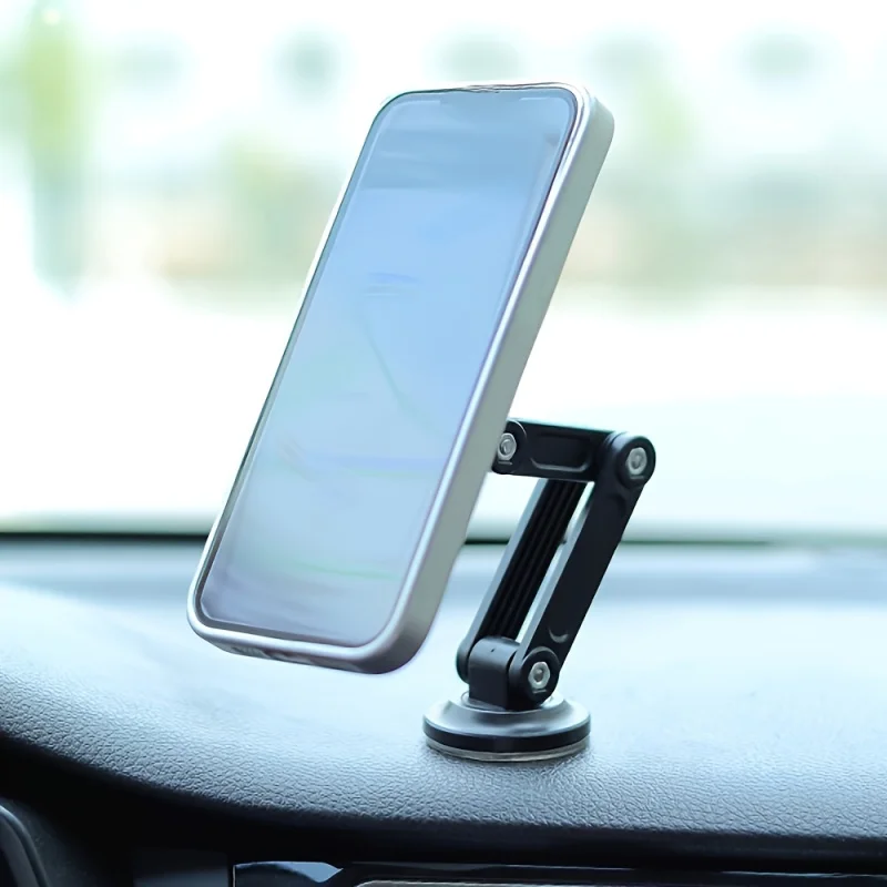Foldable Car Phone Holder with Sturdy Suction Cup Base - Universal Clip-On Hands-Free Stand for GPS Navigation And Video image 5