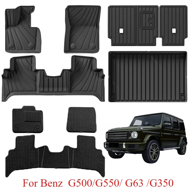 

2019 2026 Mercedes Benz G-Class G500 G550 G63 G350 TPE Floor Mats Trunk Mats All Weather Front Rear Cargo Liner Mat Accessories