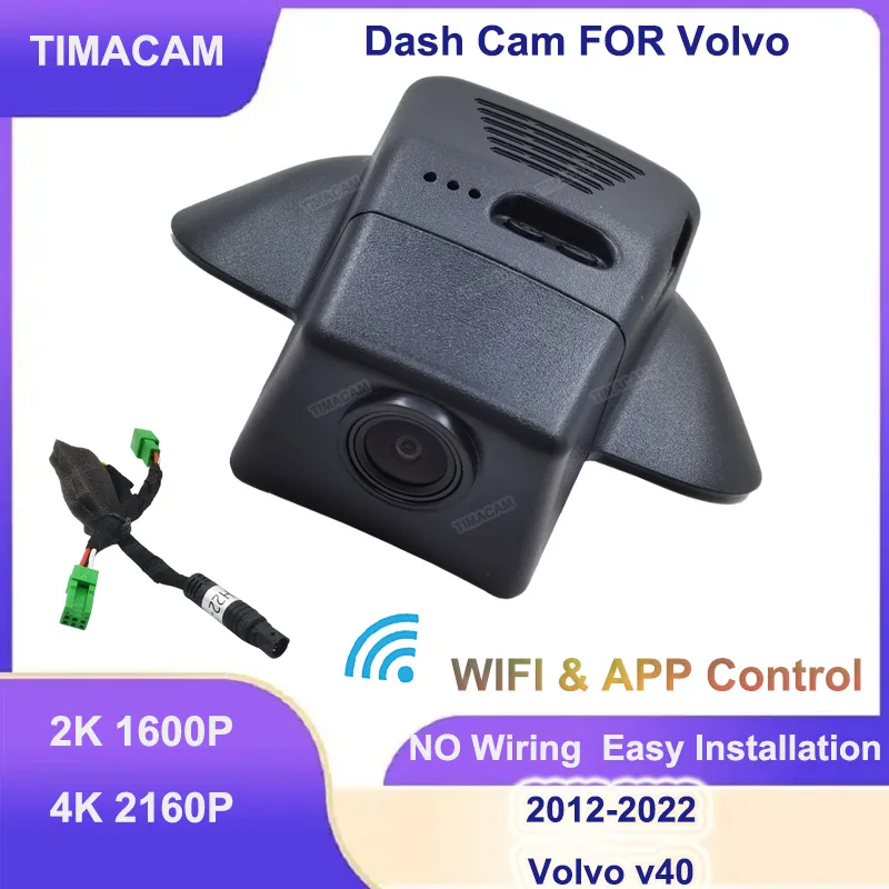 

TIMACAM 4K 2160P Car DVR Front and Rear Dash Cam For Volvo v40 2012 2013 2014 2015 2016 2017 2018 2019 2020 2021 2K Dash Camera