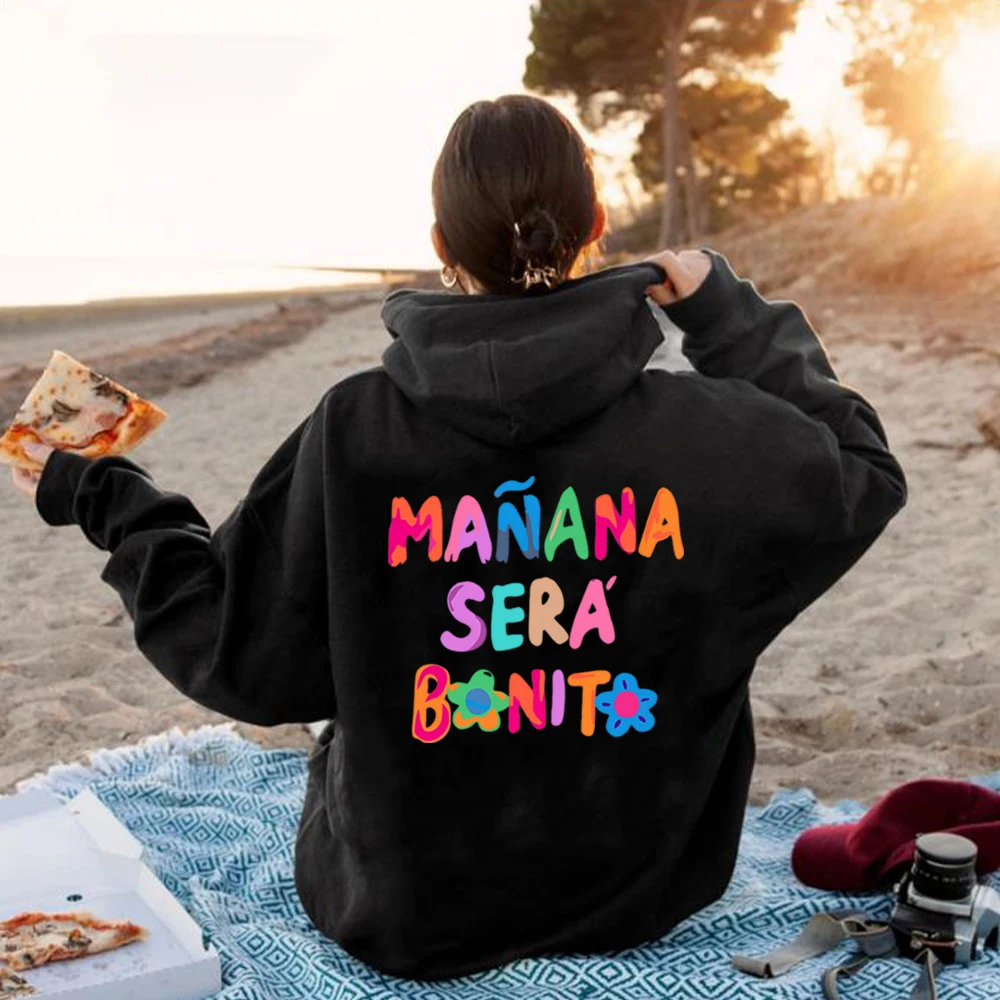 

Manana Sera Bonito Hoodie Karol G Manana Sera Bonito Hooded Sweatshirt Tomorrow Will Be Nice Music Pullover Bichota Sweatshirts