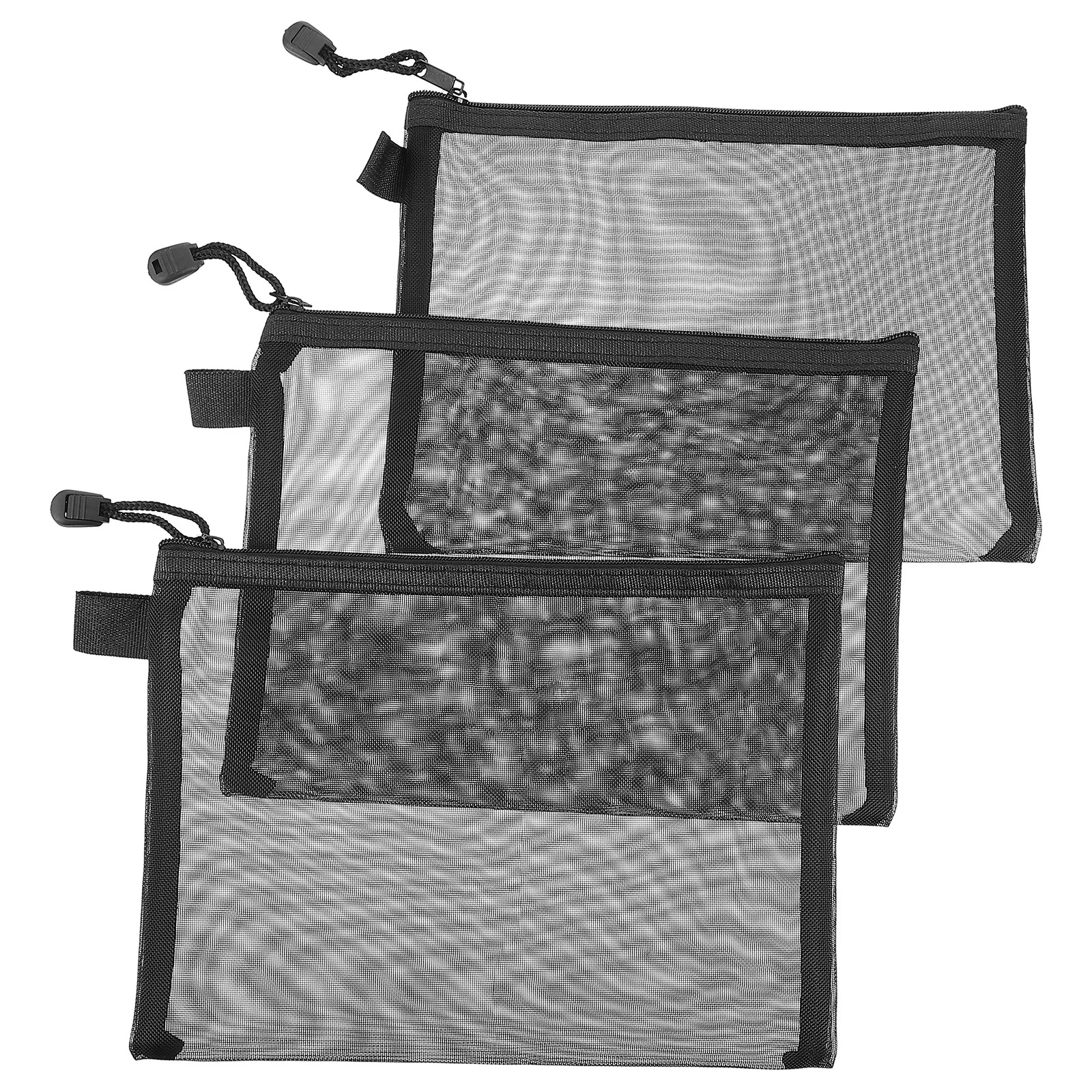 15 قطعة A5 أكياس شبكية ملف ماكياج المنظم قلم رصاص أدوات الزينة تخزين السفر مكتب المدرسة حقيبة مستندات حقيبة شبكية ماكياج الحقيبة