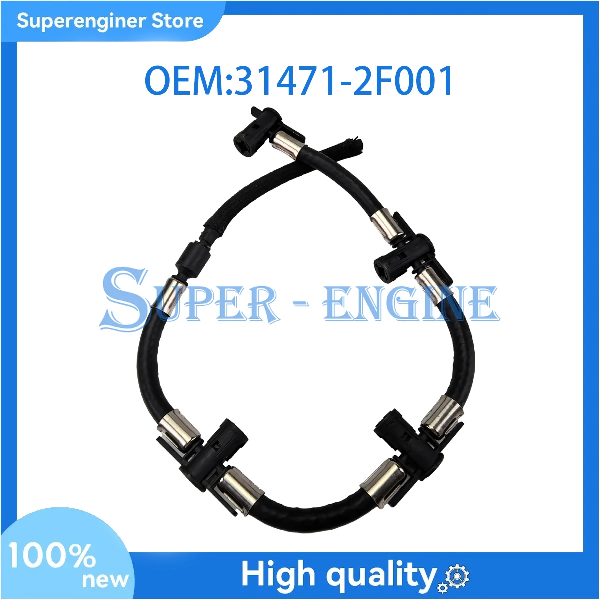 

31471-2F001 Совершенно новая топливная трубка возврата топливной форсунки, шланг утечки 314712F001 для Hyundai Santa Fe Tucson для Kia IX35