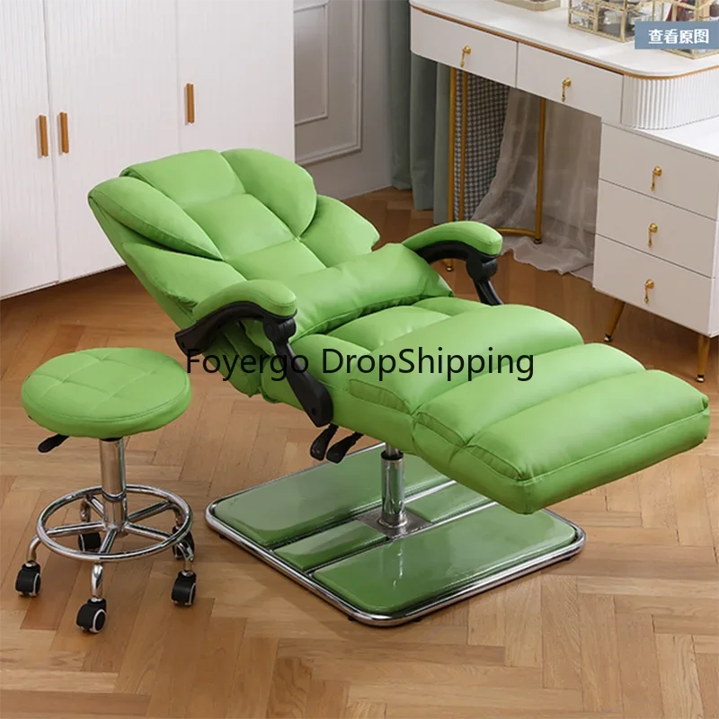 Chair  Beauty Chair Lie Down Lift Facial Mask Embroidery Skin Care Recliner Barber Multi-purpose Shop Cabeceros Furniture Barber