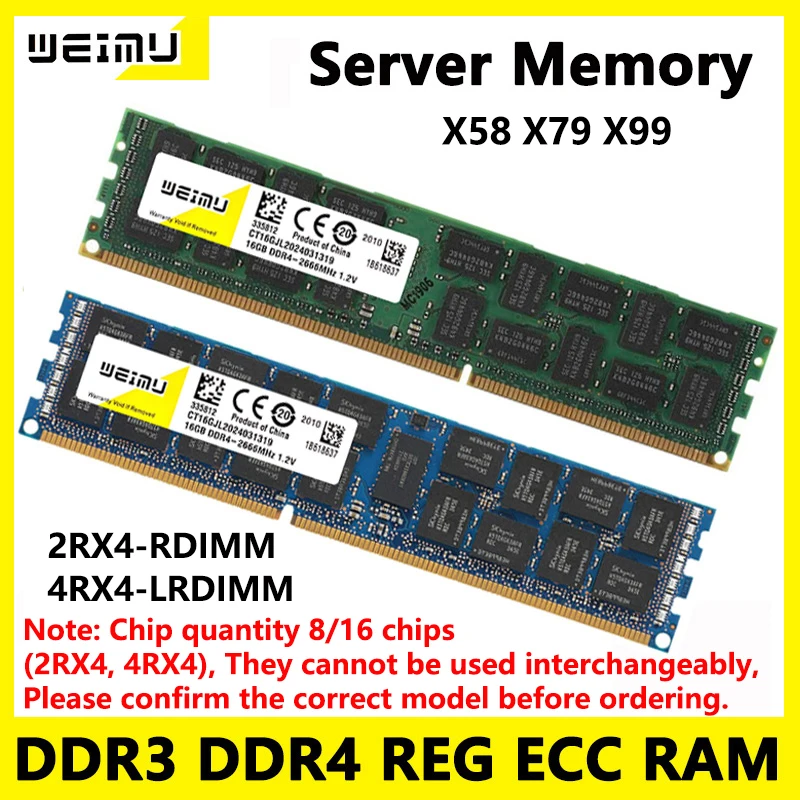 ذاكرة خادم DDR3 و DDR4 رام ، 8 جيجابايت ، 16 جيجابايت ، 32 جيجابايت ، 64 جيجابايت ، REG ، ECC ، c4 ، p V ، 50 جيغا بايت ، 50 جيغا بايت ، اللوحة الأم CAC, Mhz, X79, X99