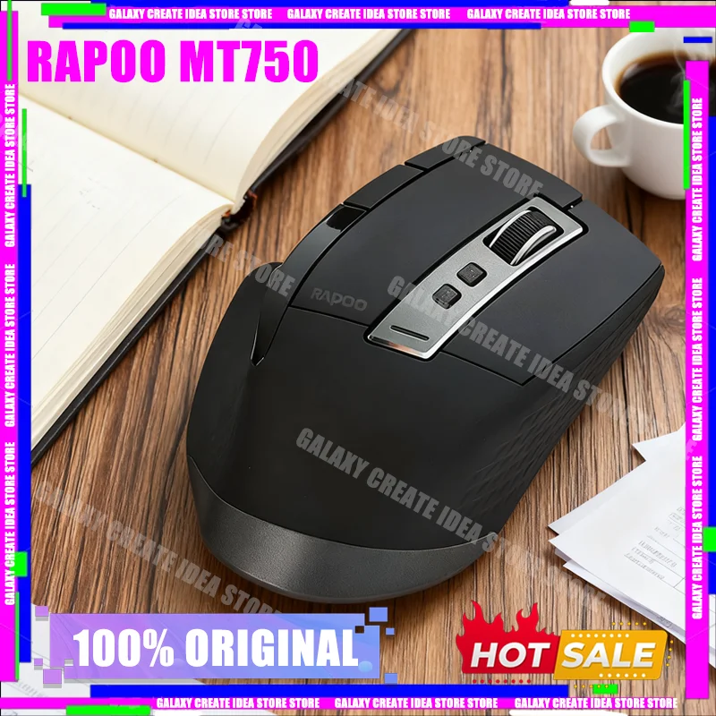 

Совершенно новая беспроводная Bluetooth-мышь RAPOO MT750, 4,0, многомодовая перезаряжаемая лазерная офисная большая ручная мышь для бизнес-игр