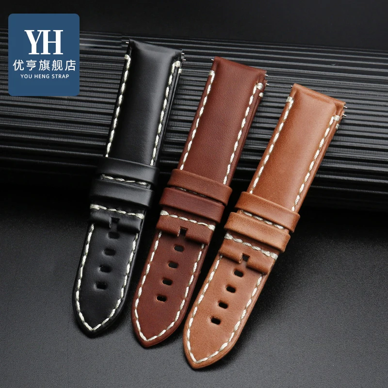 22mm Strap Leather watch band for Tissot 1853 Speedo T125617A Speedo T116617A plain men's wristband bracelet Quick release