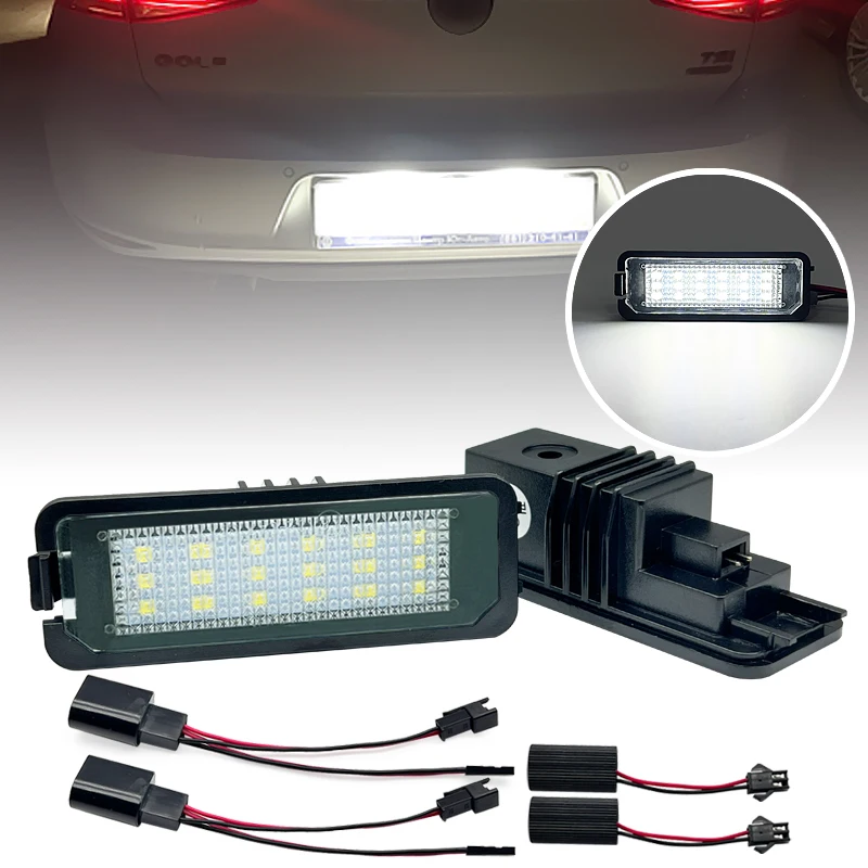 LED License Plate Light For VW Golf 4/5/6/7 Scirocco Passat 3C CC Amarok Arteon Bora New Beetle Crafter Eos Fox Lupo Polo T-Roc
