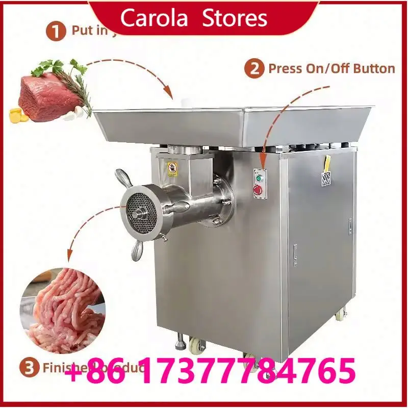 New Automated Frozen & Fresh Meat Grinder, 500KG/H Heavy Meat Mincer Optional with 1 Year Warranty for