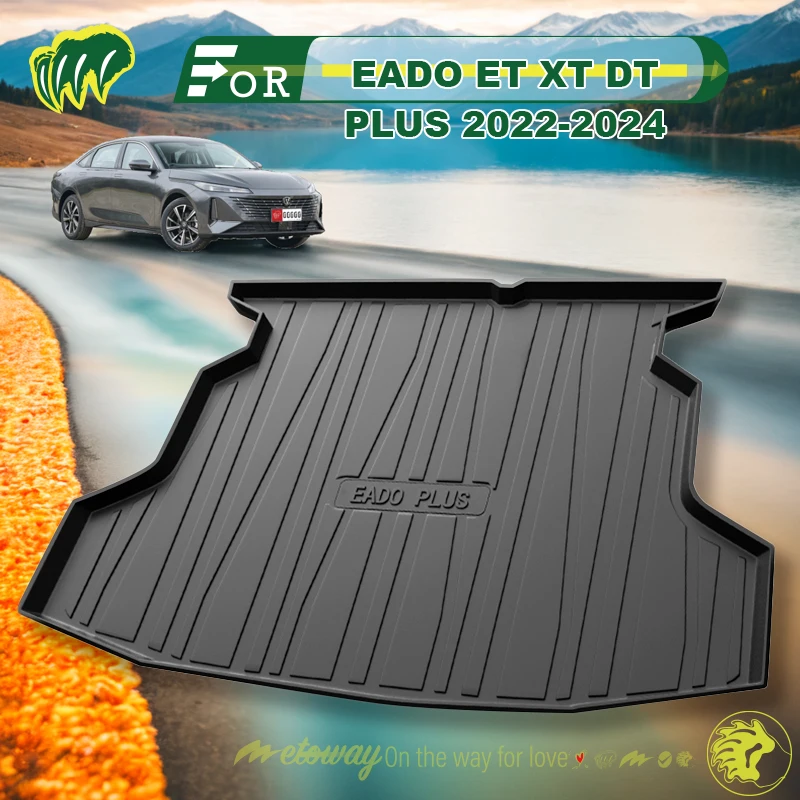 

For Changan EADO ET XT DT PLUS 2022-2024 Custom Car Trunk Mat All Season Black Cargo Mat 3D Shaped Laser Measured Trunk Liners