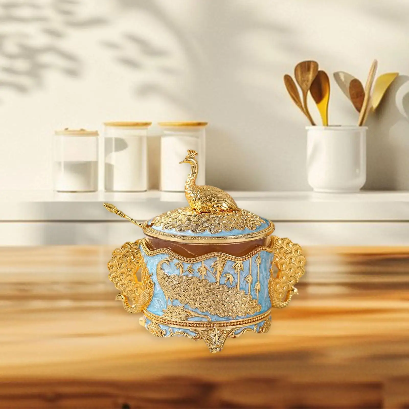 

Sugar Bowl Salt Bowl with Lid and Spoon Pepper Dispenser Sugar Container Seasoning Jar for Coffee Bar Home Restaurant