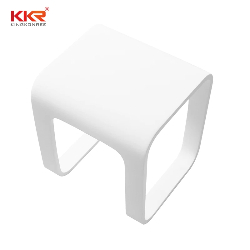 Customized Modern Design Shower Bath Stool Acrylic Shower Bench Bathroom Stool image 5