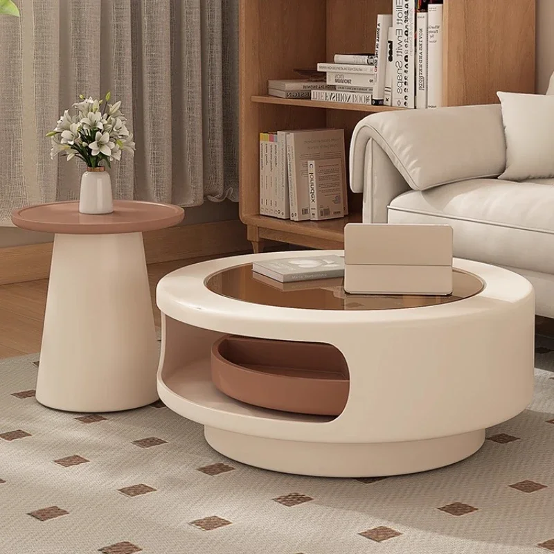 Conference Living Room Coffee Tables Decoration Show Side Table Cream Designer Compact Japanese Mesas Bajas Unique Furniture