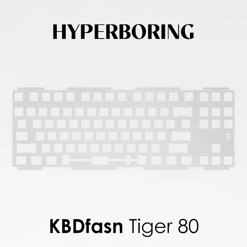 HYPERBORING Tiger80 Keyboard Positioning Board Customization PC PP FR4 Aluminum Ergonomic Gaming Mechanical Keyboard Accessories
