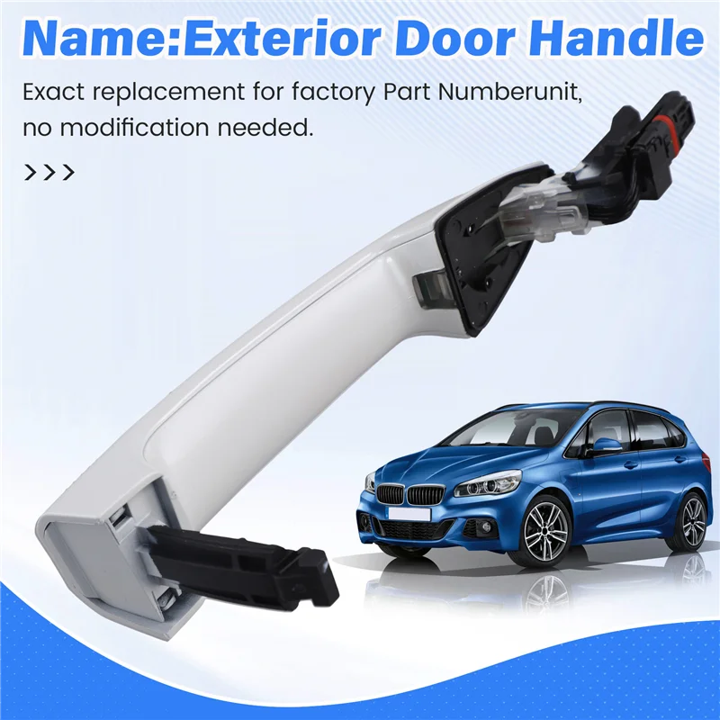 

AADD-Exterior Door Handle Door Handle Car Accessories 51217433843 For BMW X5 F15 X6 F16 White