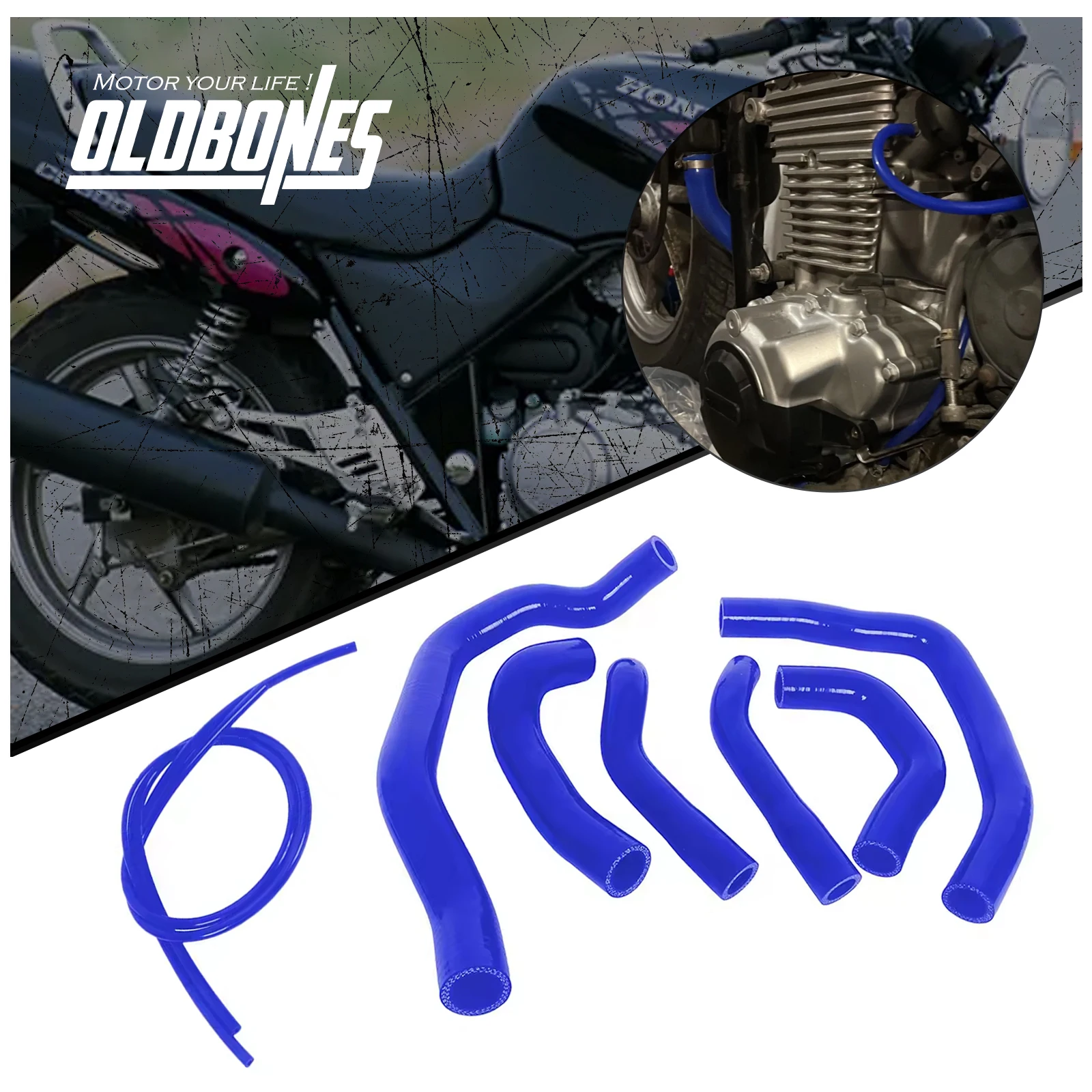 Oldbones Cafe Racer For Honda CB500 1998-2003 Full Set Silicone Radiator Water Hose Kit Motorcycle Coolant Hose Kits