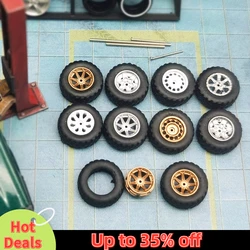 KicarHapp1/64-Roues tout-terrain avec rivet en caoutchouc, modèle de voiture, diamètre d'appellation de 13mm, pièces de réaménagement pour roues chaudes tout-terrain