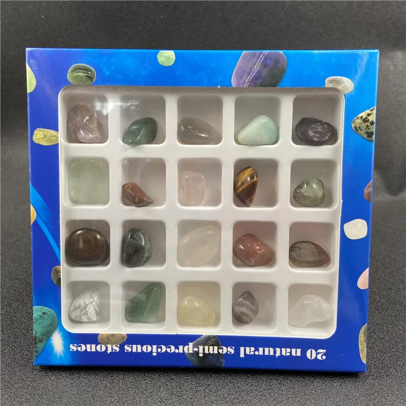 20 kinds of minerals crystal rough stone large particle ore specimen geology teaching materials students children gift