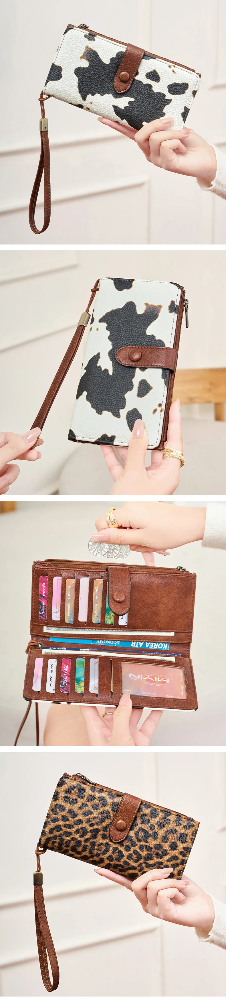 Ultradünne Tragbare Bi-Fold Damen-Geldbörse RFID-geschützter Kreditkartenhalter/Clutch Minimalistischer Multifunktionaler Münzbeutel – Detail 8