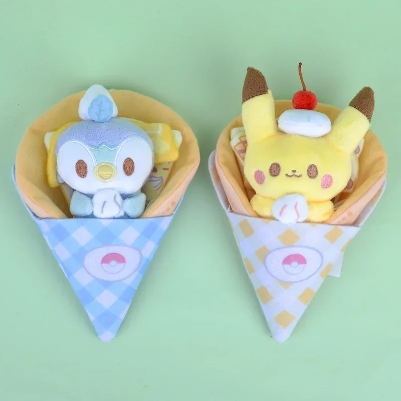 Pokemon Pikachu Piplup Pluche Speelgoed Anime Plushie Poppen Sleutelhanger Pokémon 18Cm Kawaii Rugzak Hanger Kerstcadeau Voor Kinderen