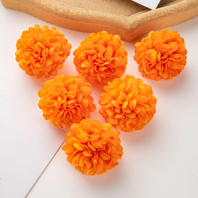 50 Stück künstliche Hortensien für Hochzeit, Garten, Heimdekoration, Weihnachtsfeier, DIY-Süßigkeitsschachtel, Sammelalbum, rosa Kugel, Chrysantheme – Detail 20