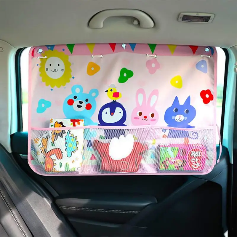 Auto Cartoon Cute Spaceman Magnet Side Window Sunshades Windshield Sunshade Rear Side Auto Window Sunshade Cover For Children