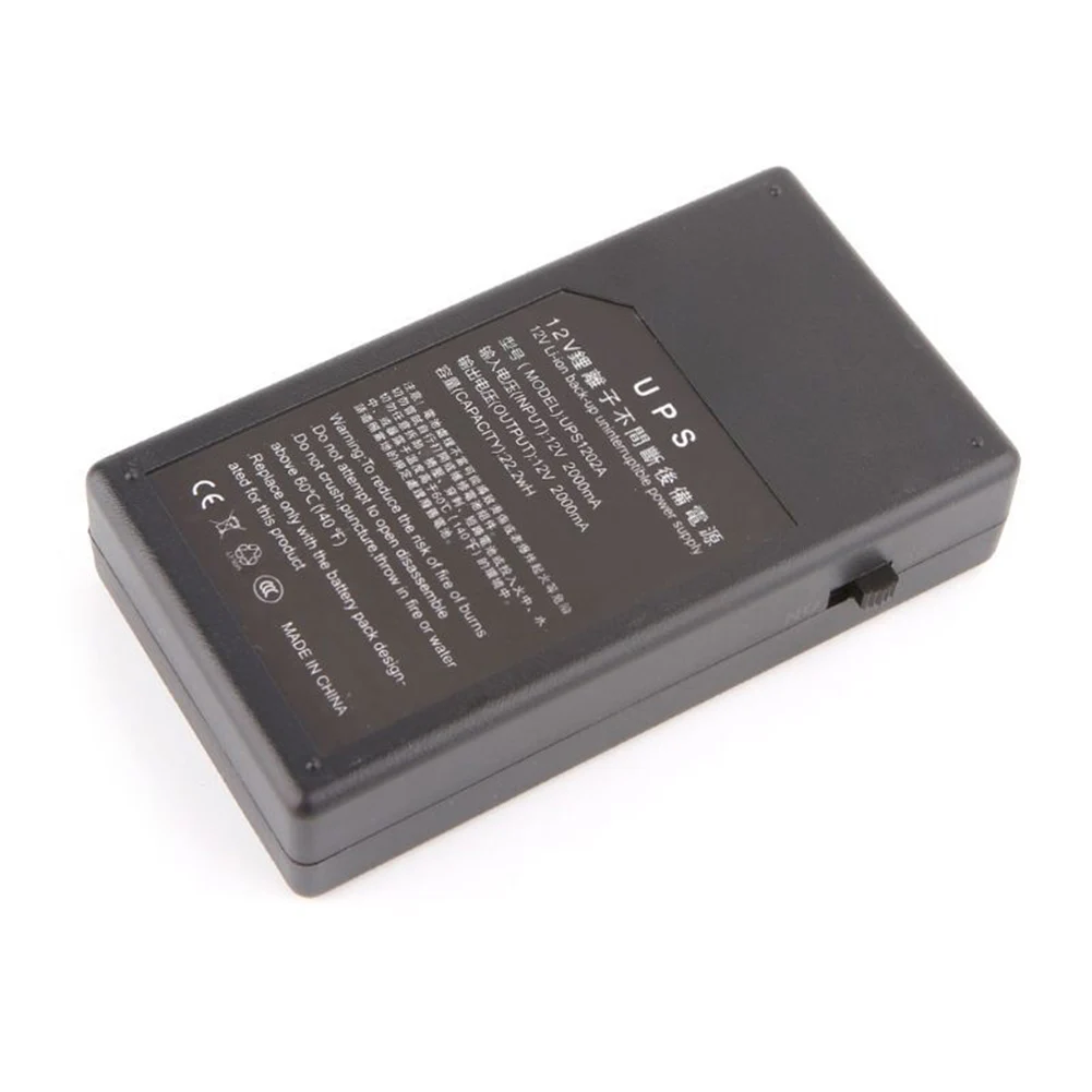 Camera Router Battery 12V UPS Battery Backup Power Solution Input 5.5x2.1mm Power Supply For Digital Camera 2A Input Current