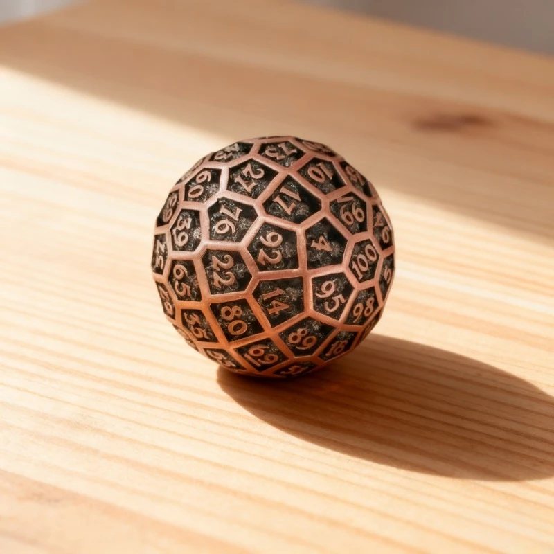 

DND dice giant 100 sided dice D100 hollow TRPG dungeon; D100 Metal Dice for TRPG Games